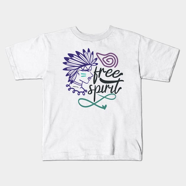 Free Spirit Kids T-Shirt by Fox1999